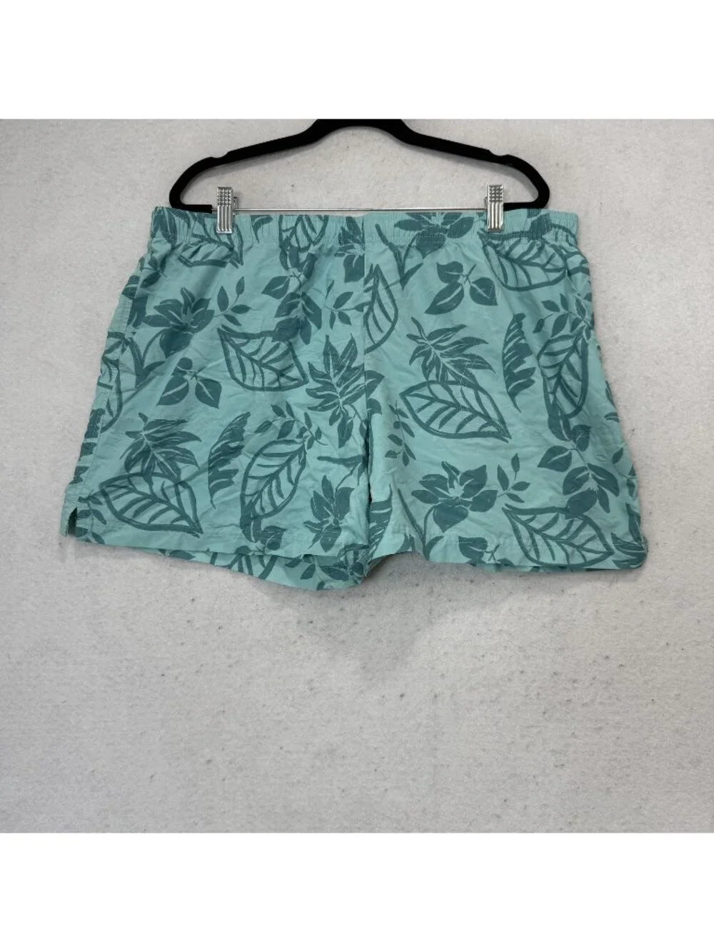 Columbia Shorts Mens XL Blue Floral Swim Trunks Mesh Lined Tropical Hawaiian